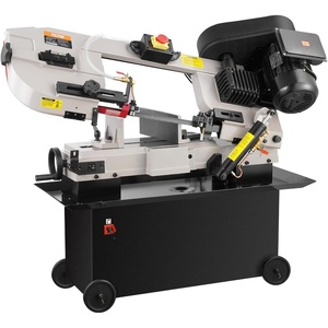 VEVOR Metal Horizontal Band Saw, 7 x 12 in Rectangular Cutting Capacity, 110/220V Vertical Cutting Bandsaw with 1.1 kW Motor, 0-45° Angle Adjustment, Variable Speed, for Metal, Wood, and Plastic(Fixed Base)