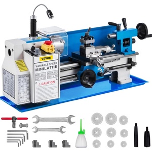 VEVOR Metal Lathe 7″x12″, Precision Bench Top Mini Metal Lathe, 550W, Variable Speed 50-2500 RPM, Nylon Gear, Movable Lamp for Precision Parts Processing(7*12 in)