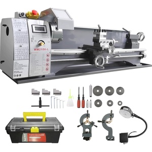 VEVOR Metal Lathe, 8.3” x 29.5” Benchtop Metal Lathe 0-2500 RPM Continuously Variable Speed 750W Brushless Motor Metal Gears with LCD Display Metal Lathe Machine(8.3”* 29.5”)