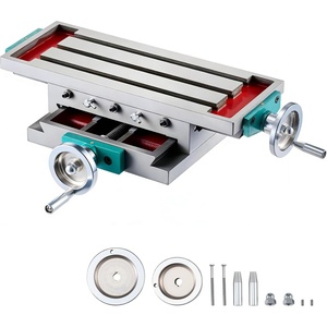 VEVOR Milling Working Table 17.7 X 6.7 Inch, Compound Milling Machine Work Table 2 Axis 4 Ways Move, Multifunction Milling Working Table Heavy-duty Structure,for Milling and Drilling Machine