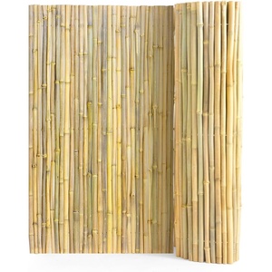 VEVOR Natural Rolled Bamboo Fence, Eco-Friendly Privacy Screen – 4 ft H x 6 ft L x 0.75 in D, Decorative for Garden, Backyard, Balcony, Patio, Pool Side(Rolled Fence)