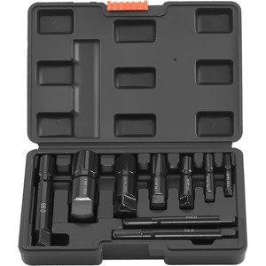 VEVOR Pipe Extractor Set, 9 Pieces Heavy Duty Steel Broken Pipe Extractors, with Solid Storage Case, Cr-Mo Steel for Removing 1/8″ to 1″ Damaged Threaded Pipes and Fittings, for Plumbers Mechanics DIY(9 PCS)