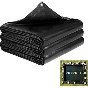 VEVOR Pond Liner 15 x 20 ft, 20 Mil Thickness, Pliable & Durable LLDPE Material, Easy Cutting Underlayment for Fish or Koi, Waterfall, Fountains, Water Gardens, Black(20 x 20 ft)