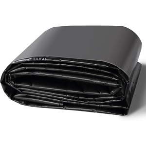 VEVOR Pond Liner 15 x 20 ft, 20 Mil Thickness, Pliable & Durable LLDPE Material, Easy Cutting Underlayment for Fish or Koi, Waterfall, Fountains, Water Gardens, Black(10 x 13 ft)
