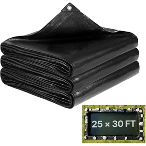 VEVOR Pond Liner 15 x 20 ft, 20 Mil Thickness, Pliable & Durable LLDPE Material, Easy Cutting Underlayment for Fish or Koi, Waterfall, Fountains, Water Gardens, Black(25 x 30 ft)