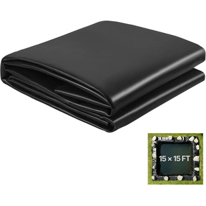 VEVOR Pond Liner 15 x 20 ft, 20 Mil Thickness, Pliable & Durable LLDPE Material, Easy Cutting Underlayment for Fish or Koi, Waterfall, Fountains, Water Gardens, Black(15 x 15 ft)