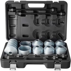 VEVOR Pull and Press Sleeve Kit, 36 PCS, Steel Bush Removal Insertion Sleeve Tools with Carrying Case, Compatible with LCV and HGV Engines, for Removing and Installing Bushings, Bearings, and Seals