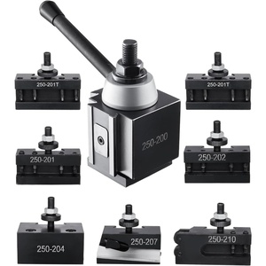 VEVOR Quick Change Tool Post Set, 6 Pcs, Includes Lathe Tool Holders, Tool Post with Turning Tool Holder Accessories, Fit for Mini Lathe & Metal Lathe 6″-12″ Swing, Durable Steel Material(8-Pcs)