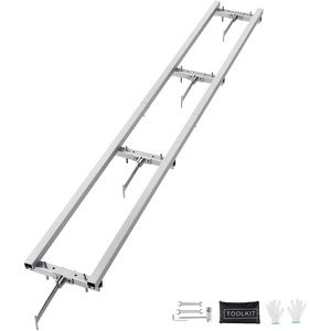 VEVOR Rail Mill Guide System, 9 ft 4 Crossbar Kits, Aluminum Adjustable Saw Milling Rails System Work with Chainsaw Mills for Builders and Woodworkers(9 ft)