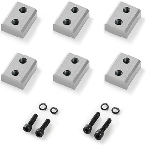 VEVOR Rebar Cutter Replacement Jaw Blades 6 Pcs Silver – Double-sided CR12MOV High-Hardness Steel, for 7/8 Inch 22mm #7 Electric Rebar Cutter, with Screws & Spring Washer(Blade 20mm #6)