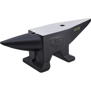 VEVOR Single Horn Anvil, 25lbs Cast Steel Anvil with Stable Base, Metal Working Tool for Blacksmiths(105LBs)