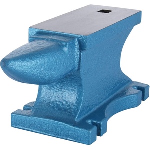 VEVOR Single Horn Anvil, 25lbs Cast Steel Anvil with Stable Base, Metal Working Tool for Blacksmiths(Blue 100LBs)