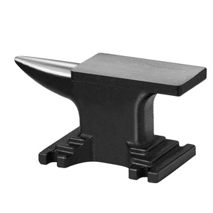 VEVOR Single Horn Anvil, 55lbs Cast Steel Anvil, High Hardness Rugged Round Horn Anvil for Blacksmiths, with Large Countertop and Stable Base, Metal Working Tool for Metal Bending, Shaping, Twisting(Black 9LB)