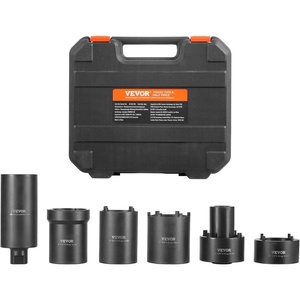 VEVOR Spindle Nut Socket Tool Kit – 1/2 inch Drive 6 Piece Axle Hub Nut Socket Axle Spindle Nut Retainers Remover with Storage Case for Toyota, Ford, 4WD Vehicles and GM Vehicles