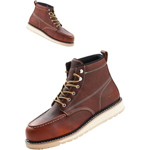 VEVOR Steel Toe Work Boots(Brown)