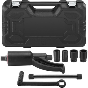 VEVOR Torque Multiplier, 1 Inch Drive Lug Nut Wrench/Multiplier Heavy Duty Torque Multiplier Wrench Set, 1:58 4800N.m Lug Nut Remover, Includes 8 Sockets (24-38mm) and Storage Case(1:58 4 Sockets)