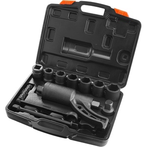 VEVOR Torque Multiplier, 1 Inch Drive Lug Nut Wrench/Multiplier Heavy Duty Torque Multiplier Wrench Set, 1:58 4800N.m Lug Nut Remover, Includes 8 Sockets (24-38mm) and Storage Case(1:58 8 Sockets)