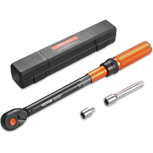 VEVOR Torque Wrench, 1/2-inch Drive Click Torque Wrench, 14.8-162.4 lbf-ft / 20-220 N.m, Dual Scale Readings, ±3% High Precision, with Extension Bar, Adapter and Storage Case, for Automotive Repair