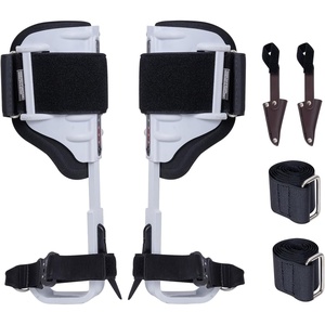 VEVOR Tree Climbing Spikes, 1 Pair Height-Adjustable Climbing Spurs, 350lbs Load Capacity Tree Climbing Gear with Straps, Arborist Equipment for Climbers, Hunting, Fruit Picking(White (Upgraded))