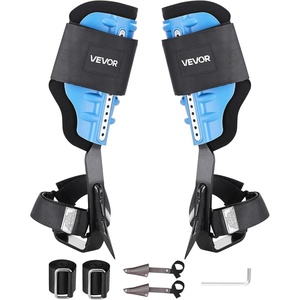 VEVOR Tree Climbing Spikes, 1 Pair Height-Adjustable Climbing Spurs, 350lbs Load Capacity Tree Climbing Gear with Straps, Arborist Equipment for Climbers, Hunting, Fruit Picking(Sky Blue)
