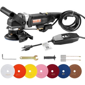 VEVOR Wet Polisher 800W, 4″ Concrete Grinder with 6 Variable Speed and 7 Polishing Kits, Wet Grinder Machine for Marble, Granite, Stone, Rock, Tile, Equipped with a GFCI Switch, (700-3000 RPM)