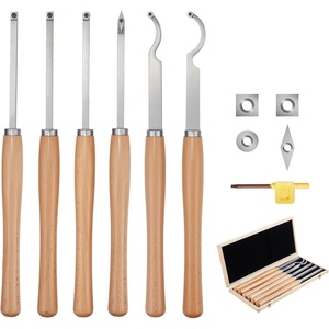 VEVOR Wood Chisel Sets 12pcs，Carving Hand Chisel 3-3/4Inch Blade Length with Red Eucalyptus Handle,Wood Tool Box(17.5 in)