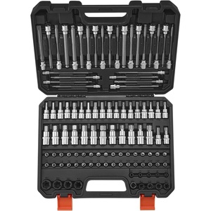 VEVOR XZN Triple Square Spline Bit Socket Set, 10-Piece M4 – M18, Premium Cr-V Steel, 1/4 in, 3/8 in, and 1/2 in Drives, with Enhanced Storage Case, Triple Square Socket Set for Hand Use, Automotive(107 PCS Hex & Torx & E-Torx)