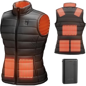 VEVOR womens Heated Vest(Black&orange)