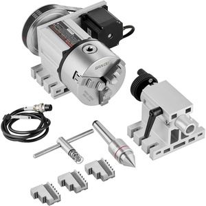 Vevor 5Inch 3 Jaw Chuck Dividing Head Set Precision Semi Universal Dividing Head for Milling Machine Rotary Table Tailstock Milling Set(K11-100mm)