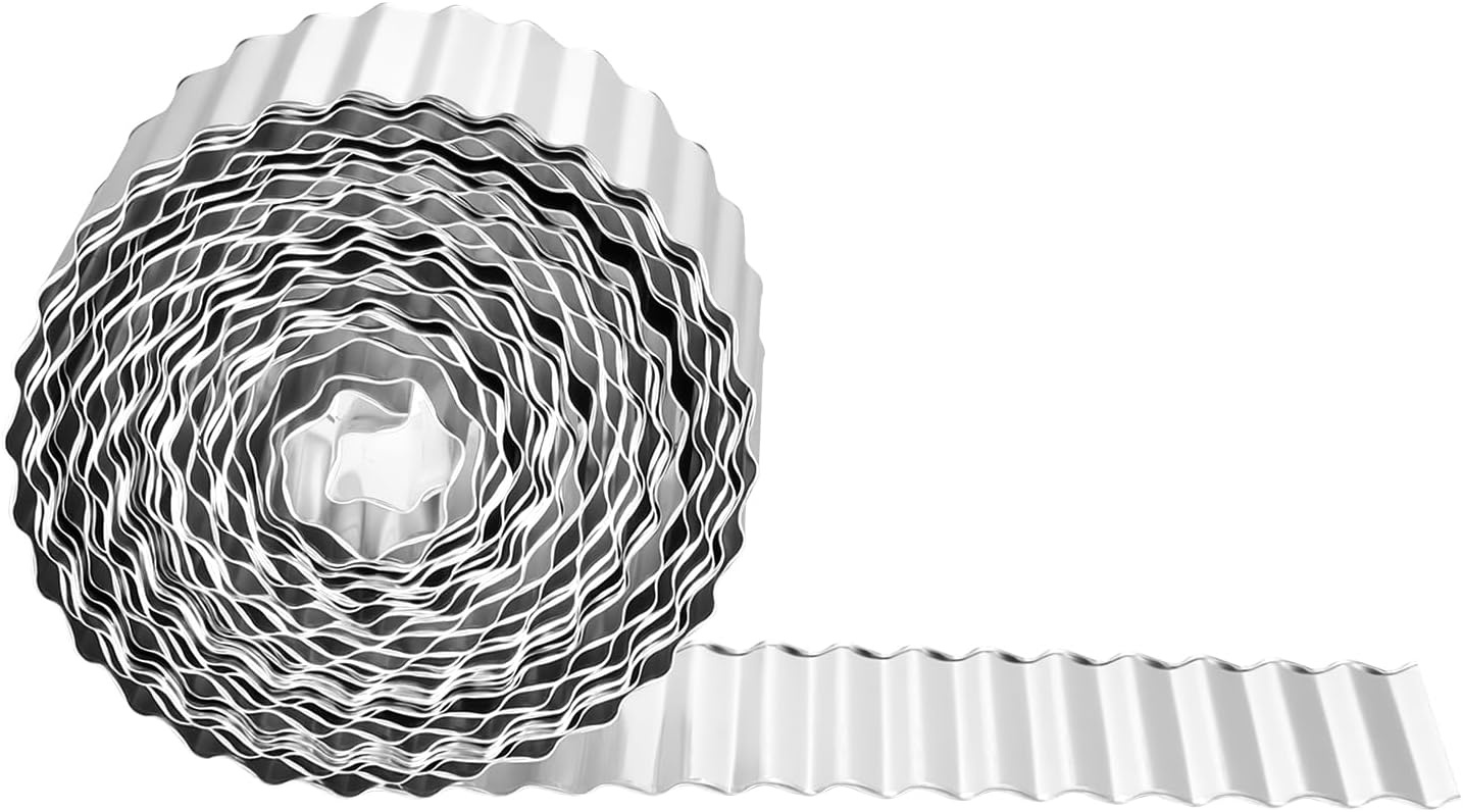 image:imageVEVOR Carbon Steel Landscape Edging 40 ft x 6 in Steel Edging for Landscaping with Gloves EasytoInstall Bendable Metal Strips Metal Garden Edge Border for Flower Bed Yard Pathway RustSilver