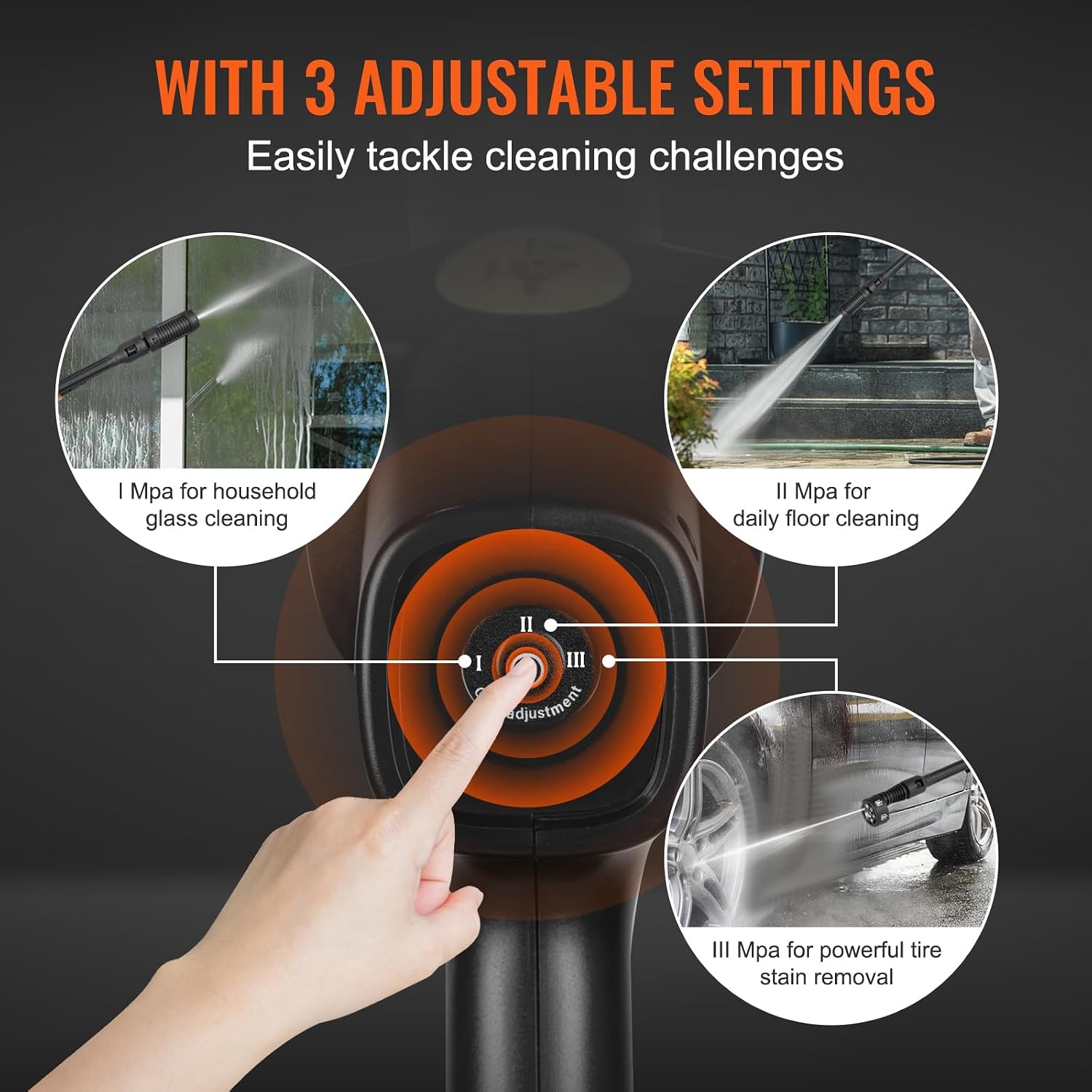 image:imageVEVOR Cordless Pressure Washer 652PSI 10GPM BRUSHLESS Motor Rechargeable 40Ah Battery Powered Handheld HighPressure Car Washer Gun with Charger 6in1 Nozzle for HomeFloor Cleaning amp WateringBRUSHLESS Motor