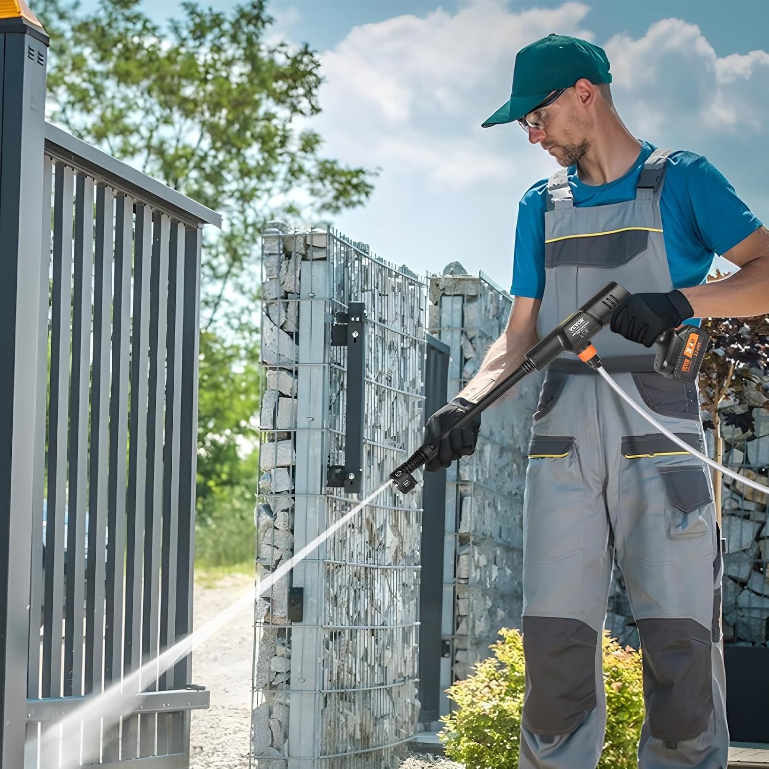 image:imageVEVOR Cordless Pressure Washer 652PSI 10GPM BRUSHLESS Motor Rechargeable 40Ah Battery Powered Handheld HighPressure Car Washer Gun with Charger 6in1 Nozzle for HomeFloor Cleaning amp WateringBRUSHLESS Motor