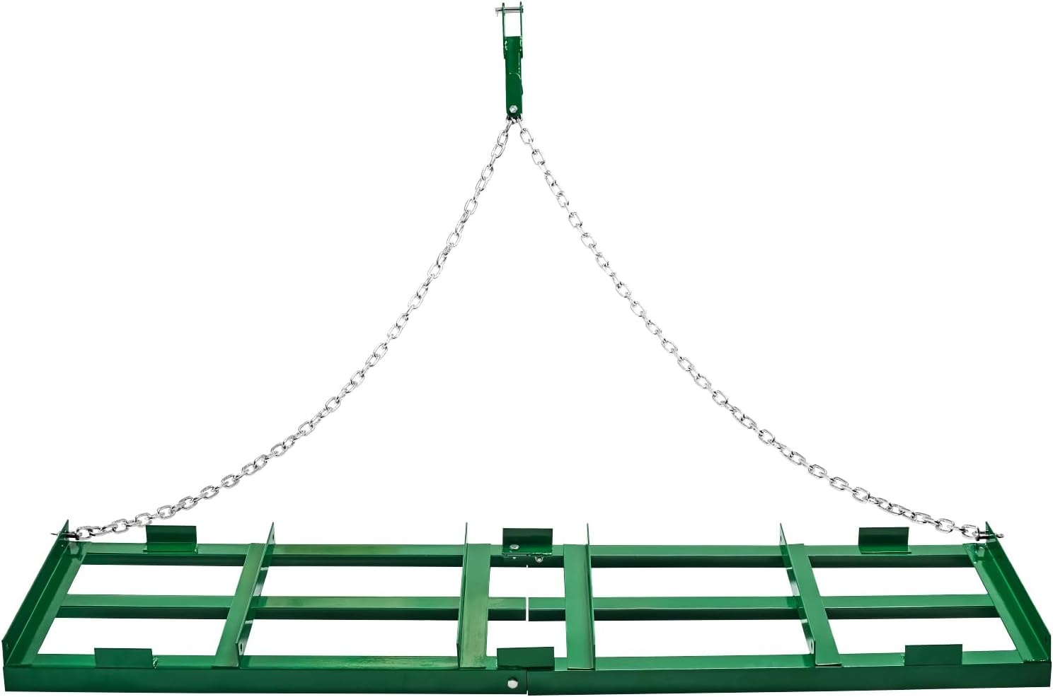 image:imageVEVOR Drag Harrow 8 ft Heavy Duty Tow Behind Drag Harrow with Adjustable Bars amp 72 in Chain Driveway Grader Landscape Rake for ATV UTV Tractor Mower Tow Behind Yard Lawn Leveling Tool6 FT Green