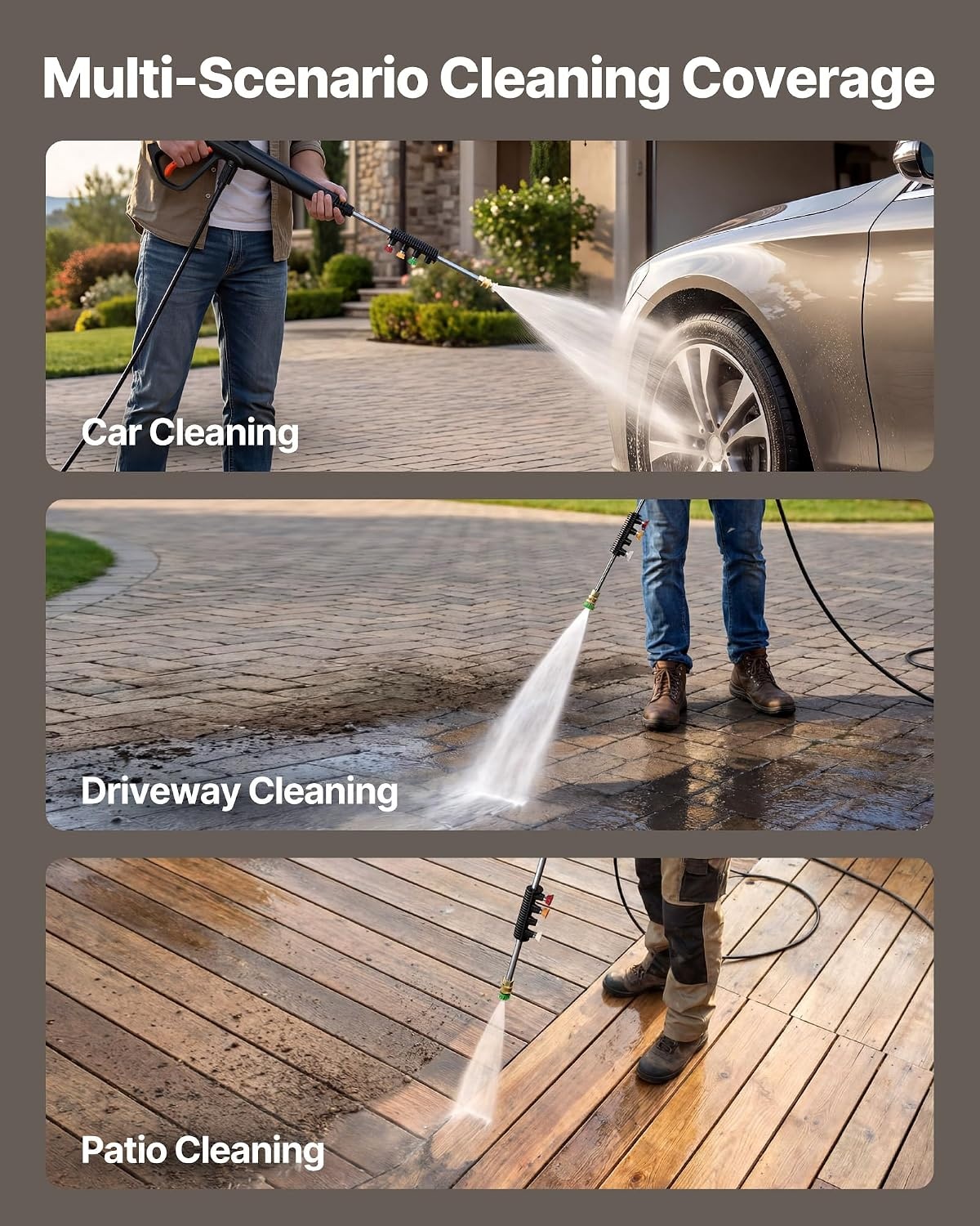 image:imageVEVOR Electric Pressure Washer 1958 Max PSI 25 Max GPM Portable Power Washer with 4 Nozzles Metal Extension Wand CommercialGrade 5Piston Plunger Pump High Pressure for CarsDrivewaysPatios2000 PSI 159 GPM