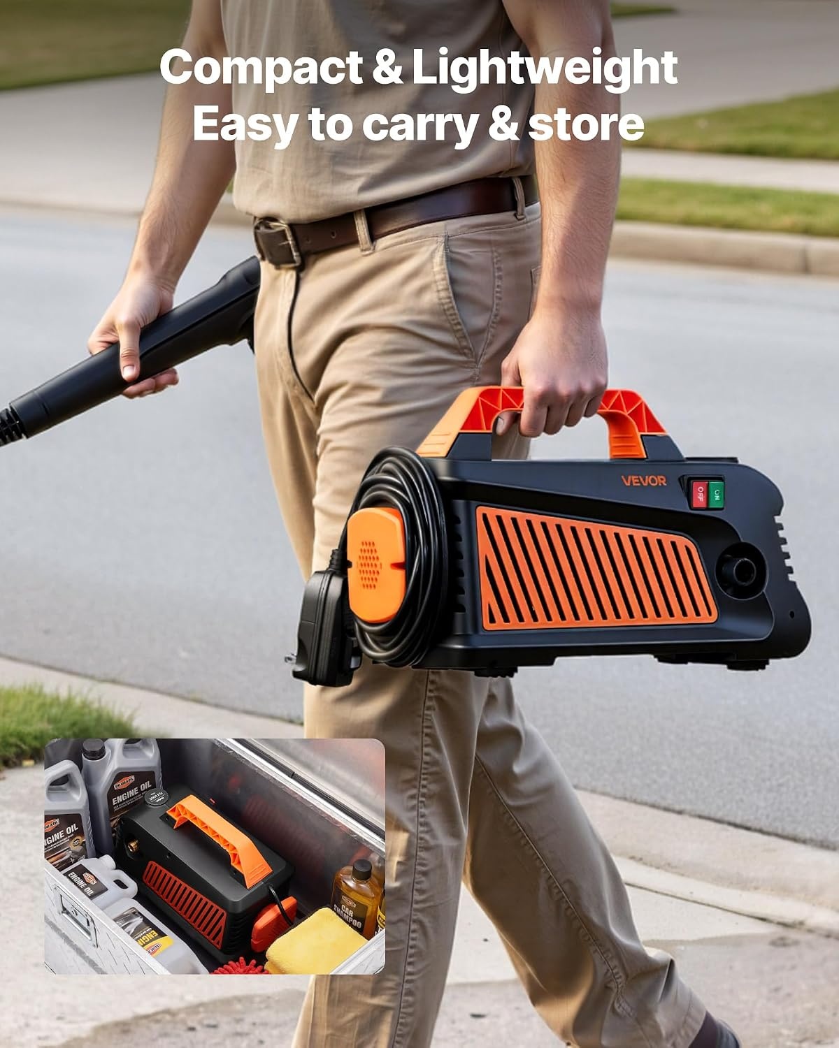 image:imageVEVOR Electric Pressure Washer 1958 Max PSI 25 Max GPM Portable Power Washer with 4 Nozzles Metal Extension Wand CommercialGrade 5Piston Plunger Pump High Pressure for CarsDrivewaysPatios2000 PSI 159 GPM