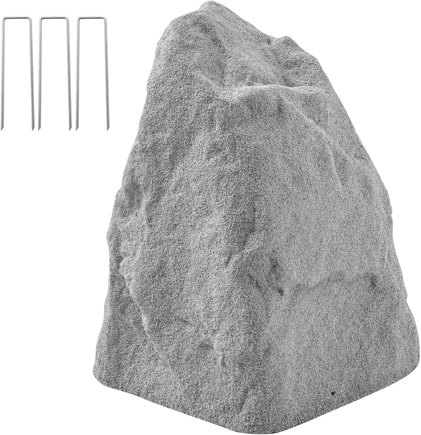 image:imageVEVOR Faux Rock Cover Outdoor Fake Rock Well Pump Cover Realistic Natural Texture Lightweight amp WeatherResistant Polyresin Artificial Boulder for Landscaping Garden Yard Dcor Grey Medium SizeIrregular coneMedium sizedark grey