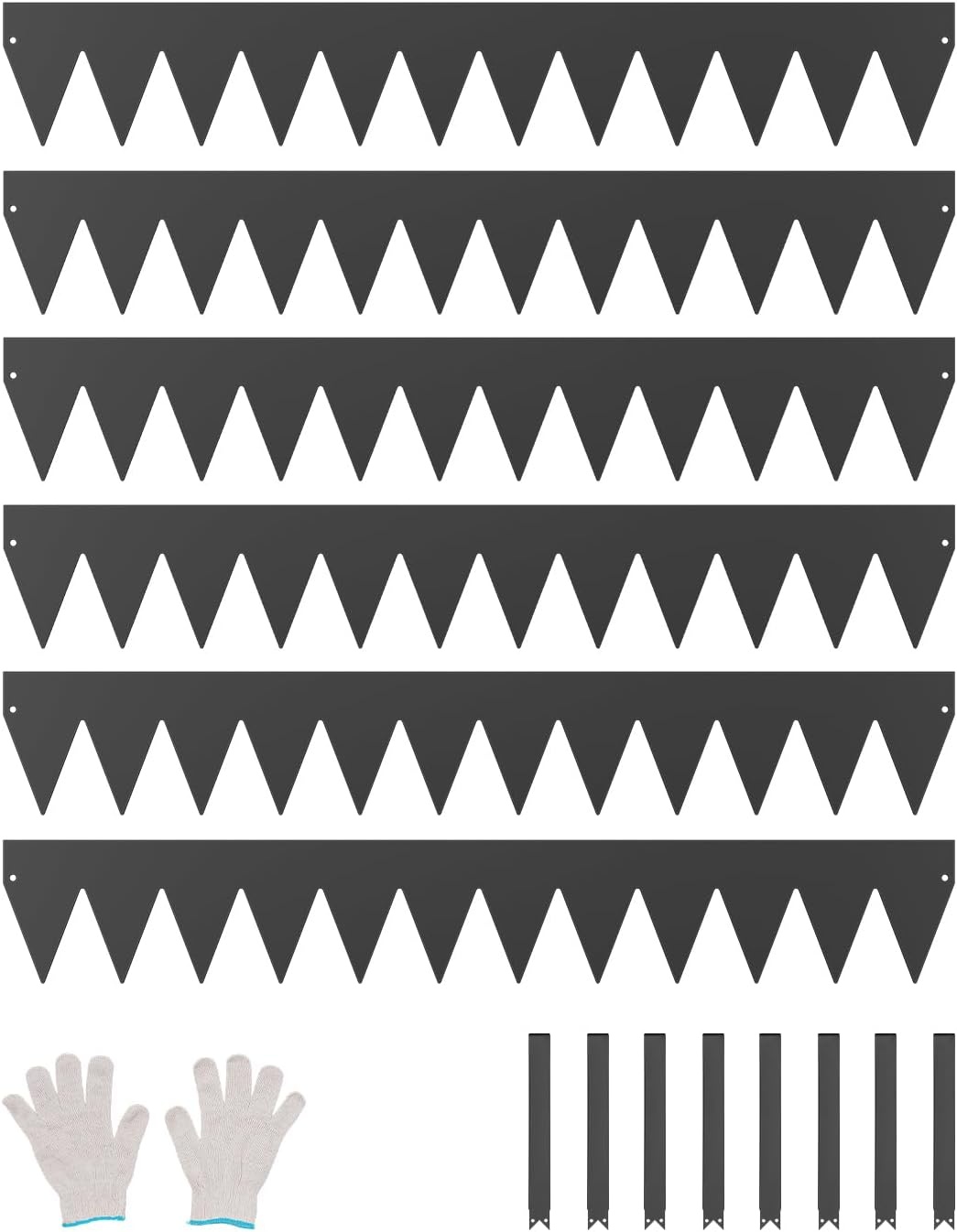 image:imageVEVOR Galvanized Steel Landscape Edging 6Pack 40 x 6 Inch Metal Edging for Landscaping with 6 Mounting Clips Bendable Metal Garden Edge Border for Flower Bed Yard Pathway Black40 L x 6 H 6 Pack