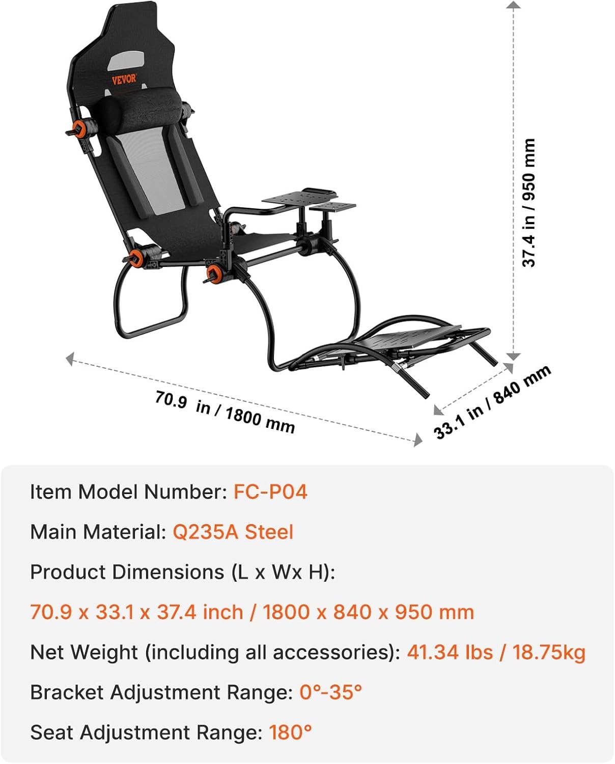 image:imageVEVOR Gaming Racing Wheel Stand Compatible with Logitech G923G920G29 amp Thrustmaster T248P HeavyDuty Adjustable Steering Wheel Stand Cockpit 330 lbs Capacity Compact for Sim Racing HeavyDuty Adjustable Steering Cockpit 330 lbs Capacity Compact for Sim Racing Premium Carbon SteelPortable Large Base