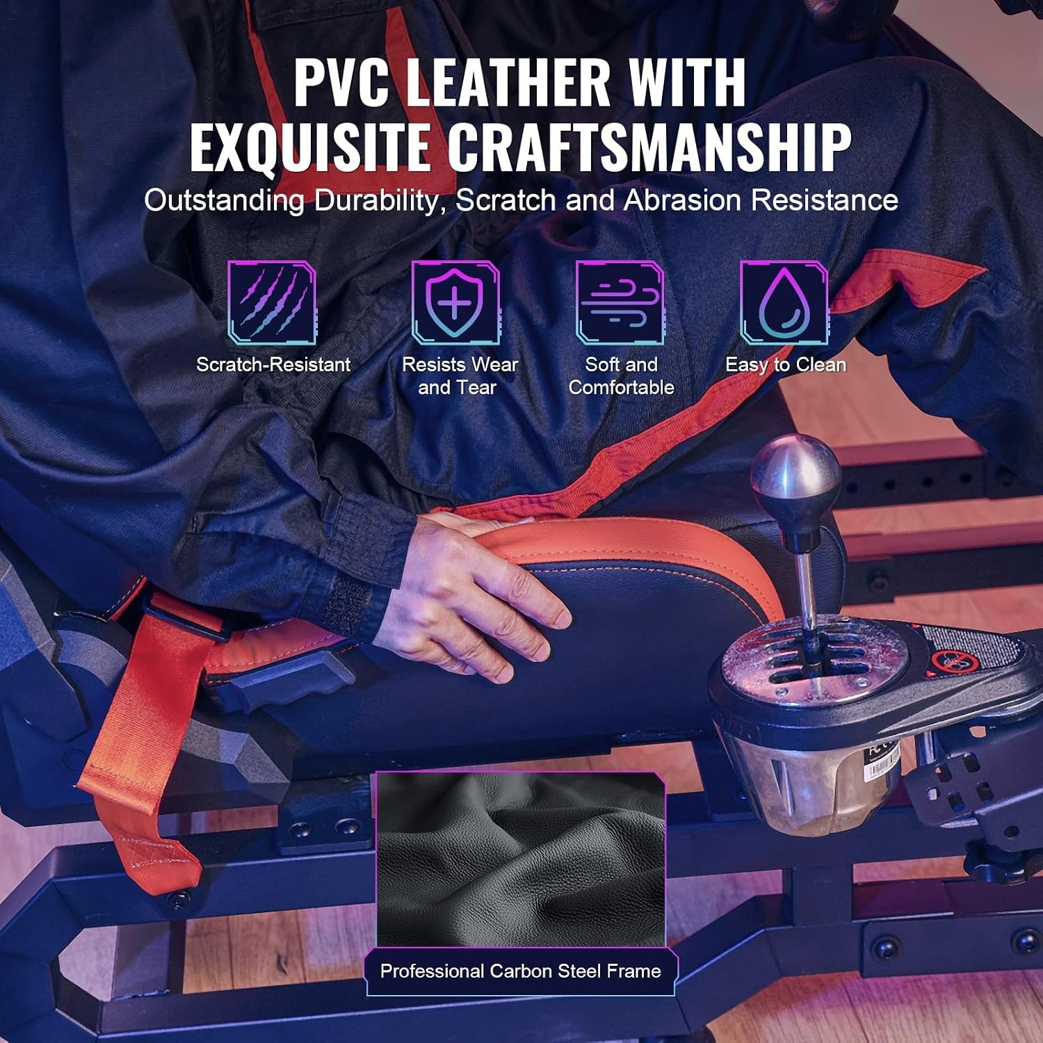 image:imageVEVOR Gaming Racing Wheel Stand Compatible with Logitech G923G920G29 amp Thrustmaster T248P HeavyDuty Adjustable Steering Wheel Stand Cockpit 330 lbs Capacity Compact for Sim Racing HeavyDuty Adjustable Steering Cockpit 330 lbs Capacity Compact for Sim Racing Premium Carbon SteelLarge Base with Wheels