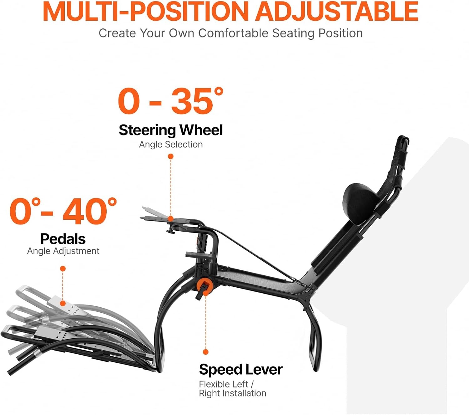 image:imageVEVOR Gaming Racing Wheel Stand Compatible with Logitech G923G920G29 amp Thrustmaster T248P HeavyDuty Adjustable Steering Wheel Stand Cockpit 330 lbs Capacity Compact for Sim Racing HeavyDuty Adjustable Steering Cockpit 330 lbs Capacity Compact for Sim Racing Premium Carbon SteelPortable Small Base