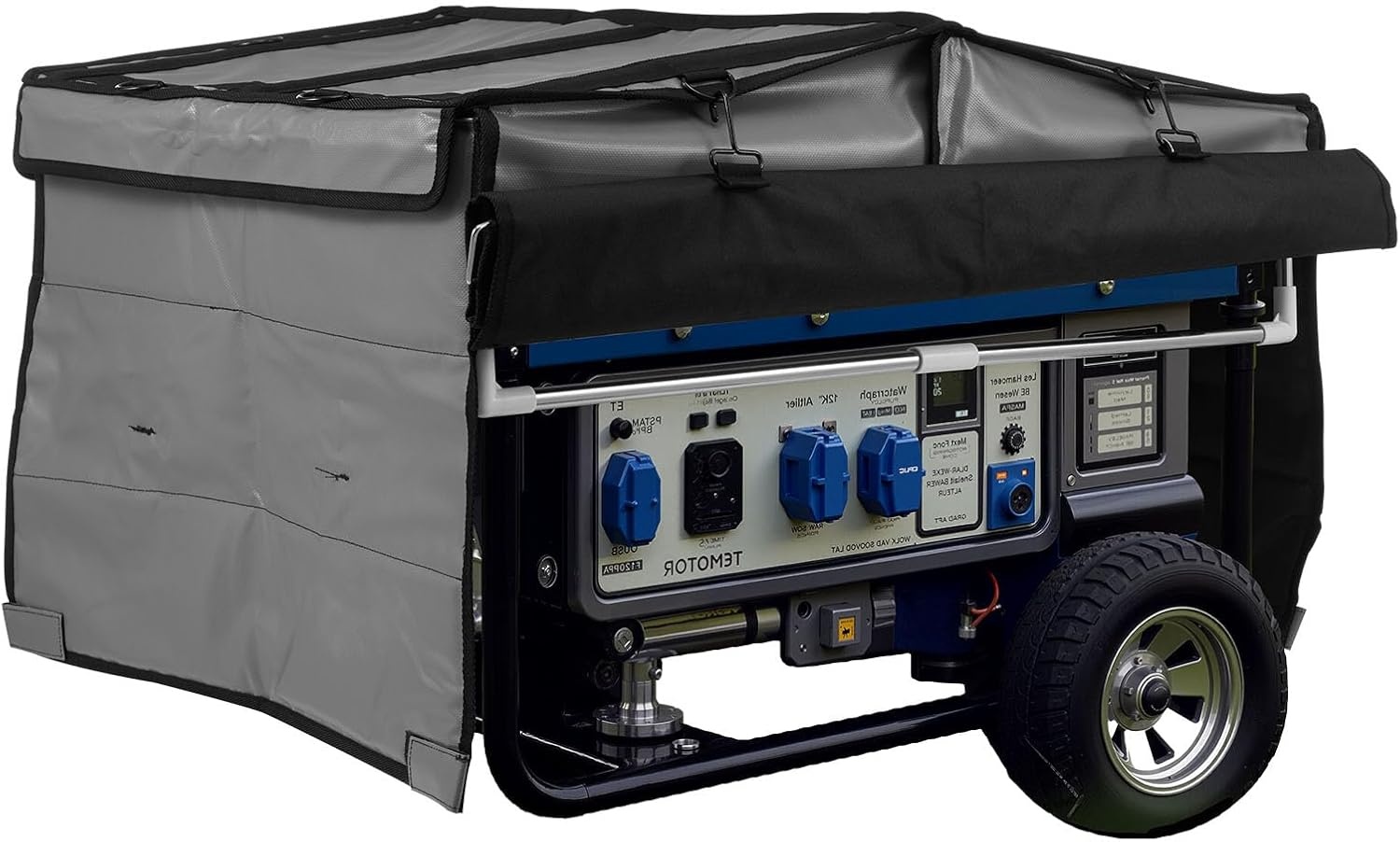 image:imageVEVOR Generator Running Cover 34 x 26 x 21 Inch Waterproof Universal for Most Generators 350012000 Watt Generator Tent while running with Heavy Duty Thicken 420D Oxford Fabric GreyGrey