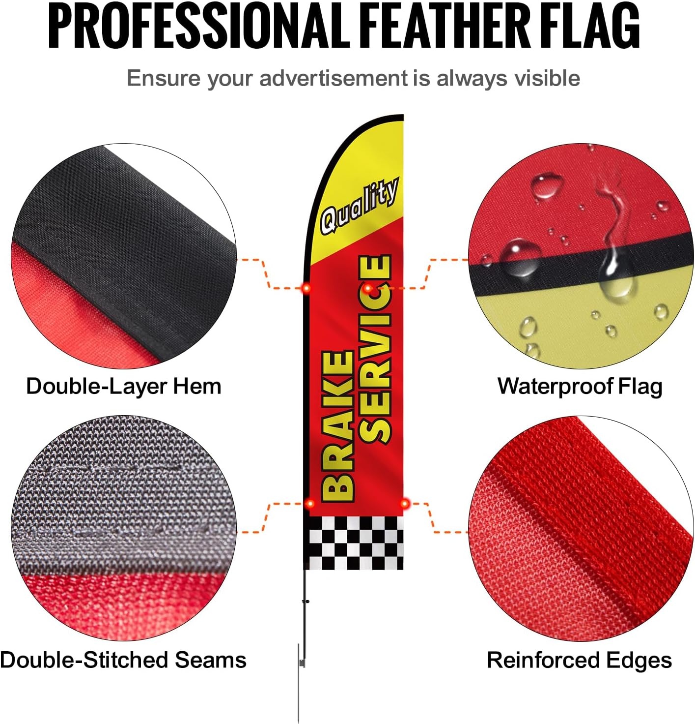 image:imageVEVOR Open Feather Flags Kit 163ft Business Banner Flags Now Open Look Welcome for Grand OpeningsAuto Repair Theme