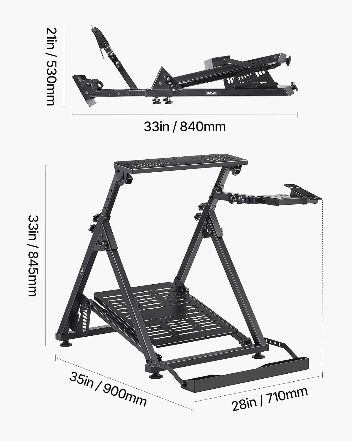 image:imageVEVOR Racing Wheel Stand Adjustable amp Foldable Simulator Stand for Logitech G29 G27 G920 G923 Thrustmaster T300RS T300GT T248 TSPC TSXW Gaming CockpitPedals Simulator NOT Included Fit for Logitech G29 G27 G920 G923 Thrustmaster T300RS T300GT T248 TSPC TSXW Gaming Cockpit Pedals Simulator NOT IncludedXshaped Pro