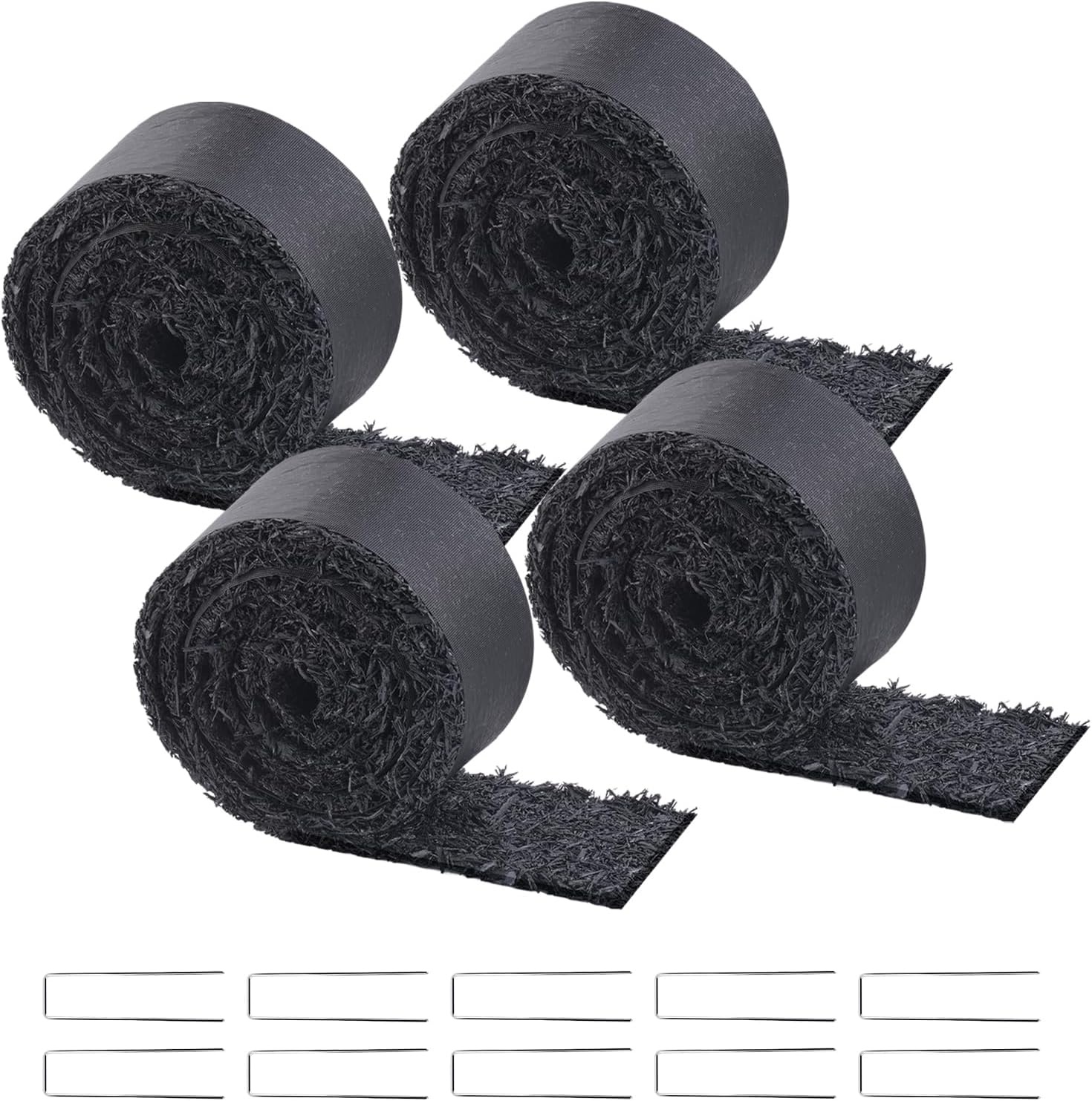 image:imageVEVOR Rubber Mulch Mat Roll 96 x 22 in Recycled Rubber Mulch Mat 05 Thick Cuttable Reduced Weed Growth NaturalLooking Weed Barrier Mat Permanent Walkway Pathway for Landscaping120 x 45 in