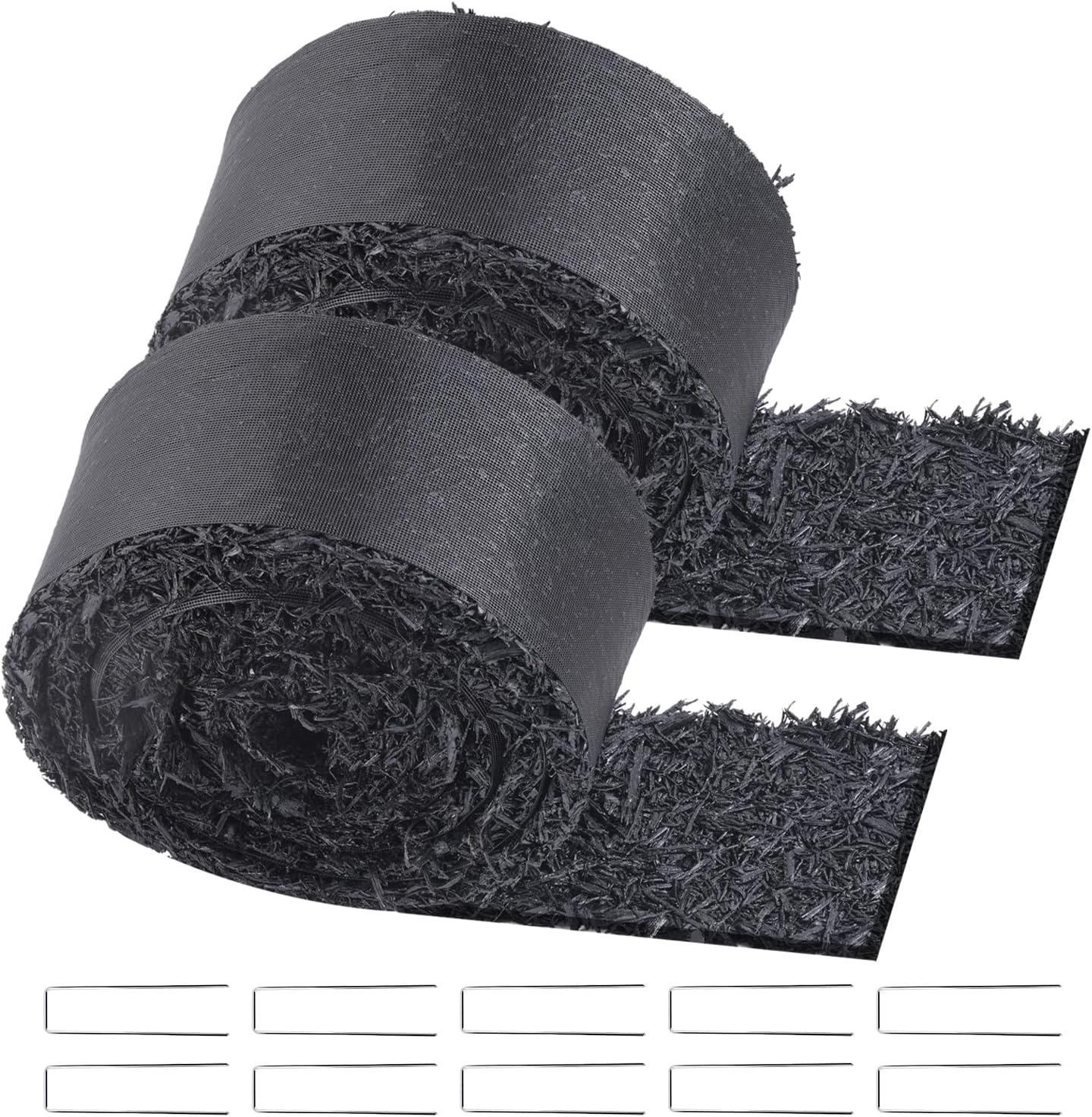 image:imageVEVOR Rubber Mulch Mat Roll 96 x 22 in Recycled Rubber Mulch Mat 05 Thick Cuttable Reduced Weed Growth NaturalLooking Weed Barrier Mat Permanent Walkway Pathway for Landscaping120 x 45 in