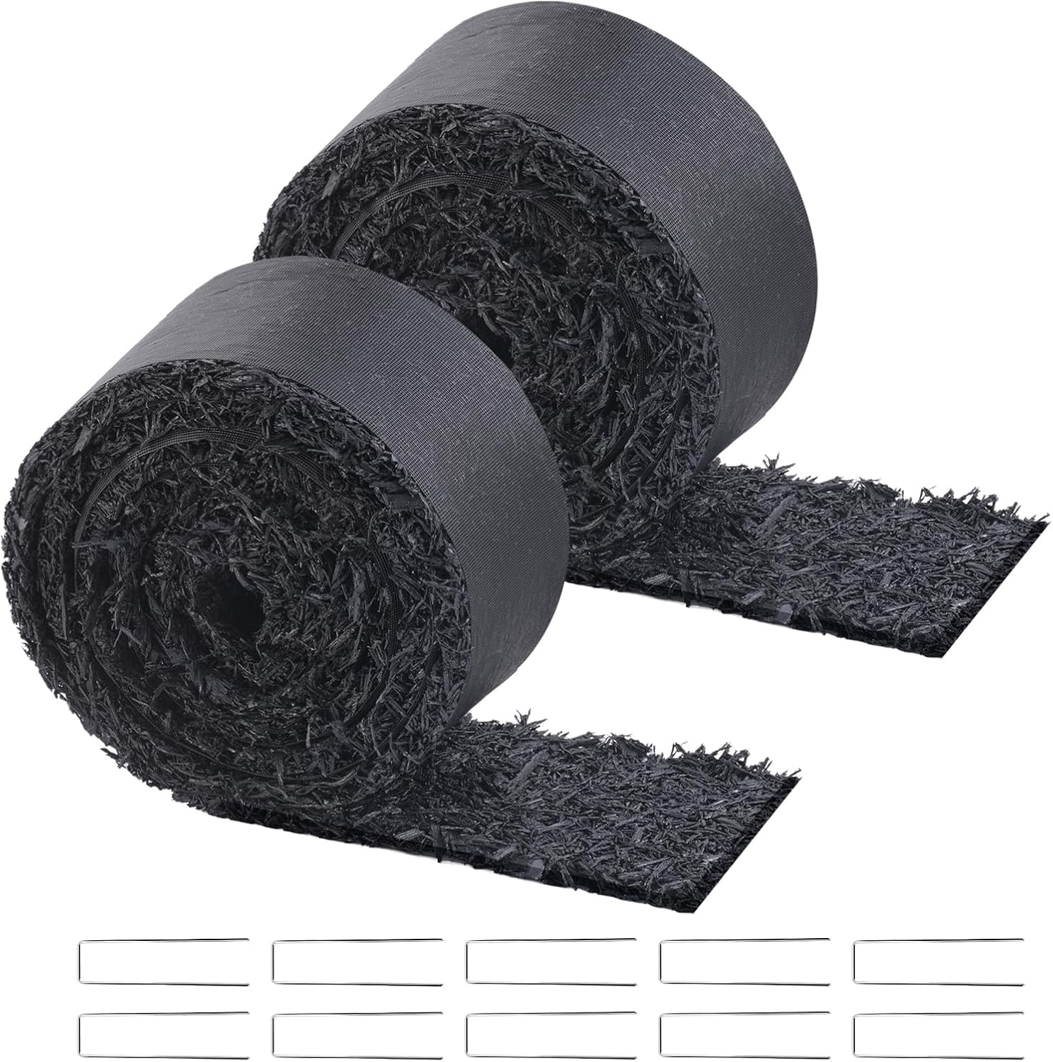 image:imageVEVOR Rubber Mulch Mat Roll 96 x 22 in Recycled Rubber Mulch Mat 05 Thick Cuttable Reduced Weed Growth NaturalLooking Weed Barrier Mat Permanent Walkway Pathway for Landscaping120 x 45 in