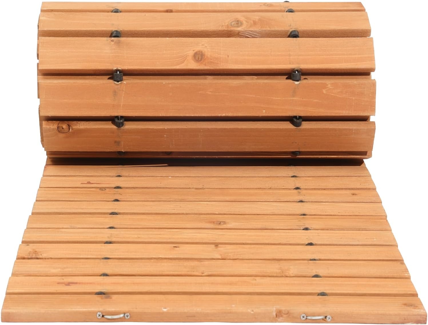 image:imageVEVOR Wooden Garden Pathway 8 ft L x 17 in W NonSlip Straight Garden Walkway Roll Out Cedar Outdoor Walkway Path with Wire Rope Connection Decorative Garden Paver for Backyard Wedding Party12ft17in