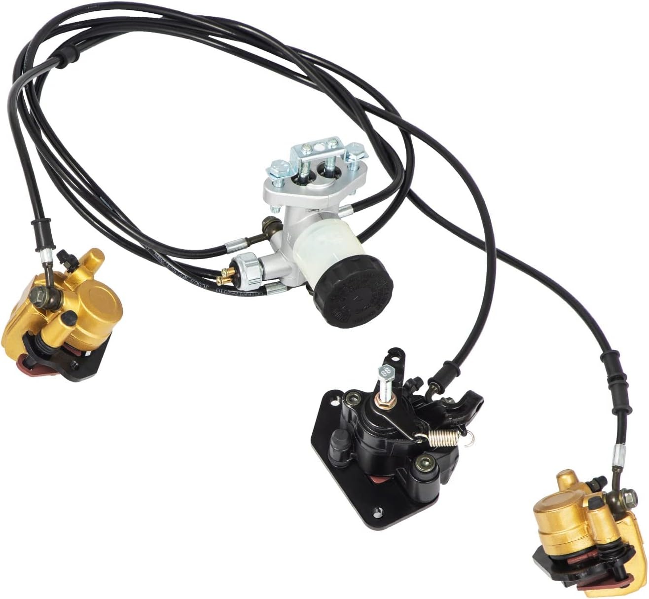 image:imageVevor Go Kart Brake Master Cylinder Kit Go Kart Hydraulic Brake Kit Universal Go Karts Brake Kit Kandi Complete Including Master Cylinder Hose Caliper Pad for 150cc Automotive