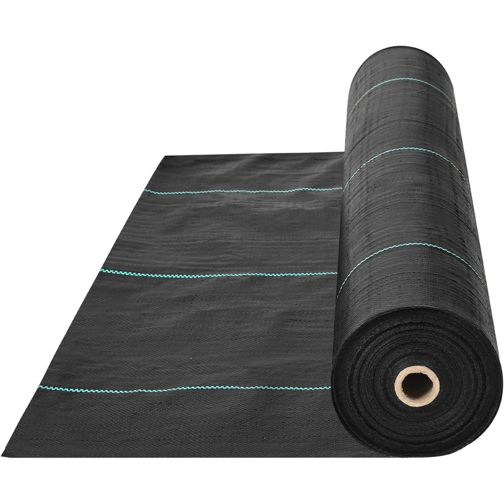 image:imageVEVOR 3x100FT 32oz Weed Barrier Fabric Heavy Duty Landscape Fabric Weed Blocker Fabric Garden Weed Mat Lawn Fabric Weed Control Fabric Driveway Fabric Ground Cover Woven Landscape Cloth Black3FT300FT32OZ
