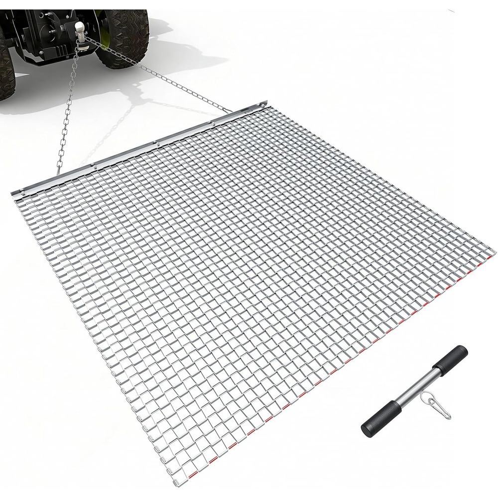 image:imageVEVOR Baseball Field Drag Mat Field Drag Yard Drag for ATVs UTVs Tractors Durable Galvanized Steel Mesh Drag Mat with Towing Chain for Gravel Driveway Ruts Farm Field Leveling4803 x 4803 x 039
